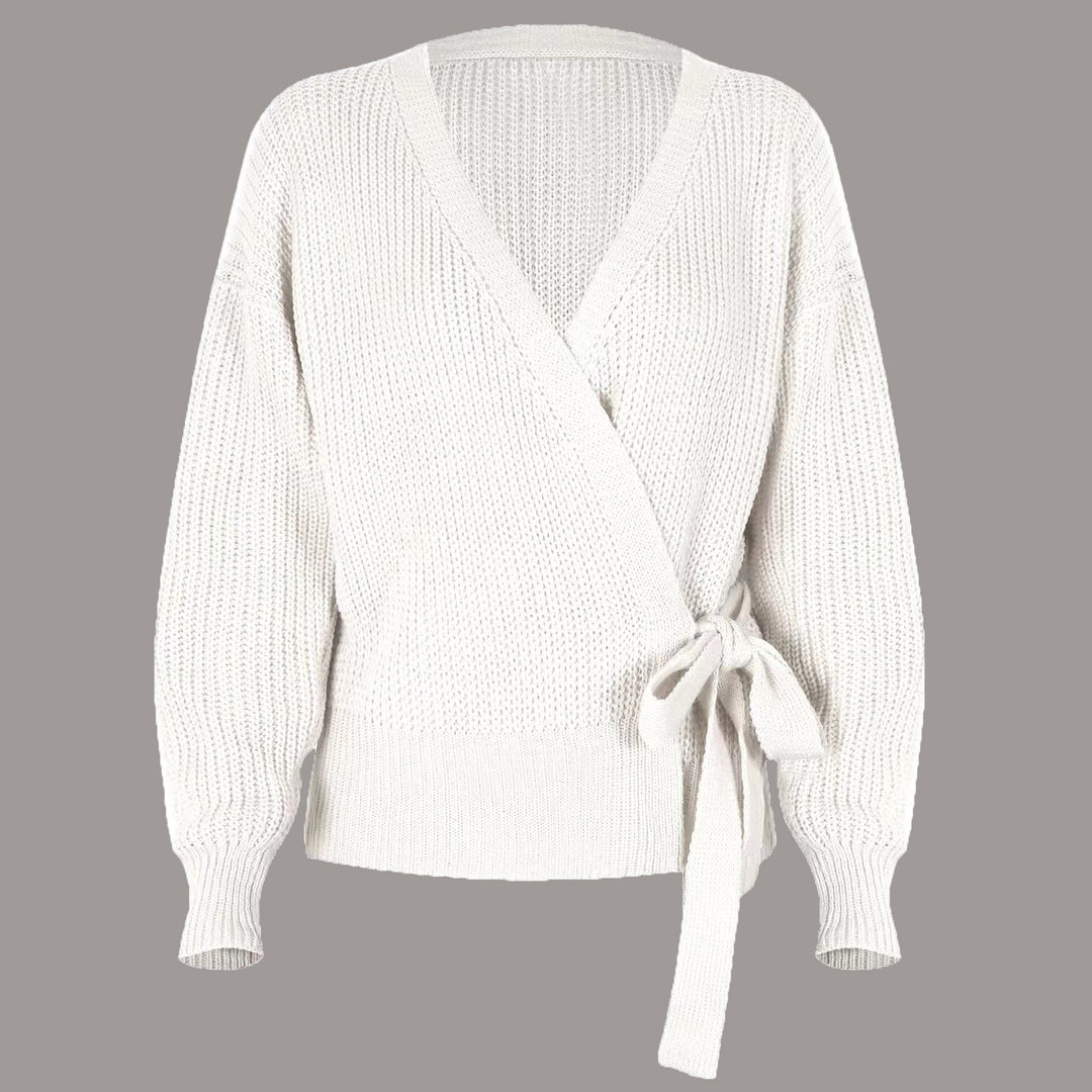 Ladies Cool Wrap Cardigan with modern ruffle details Lune London