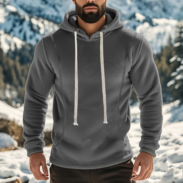 Men's comfortable fleece hoodie with sporty elements Lune London