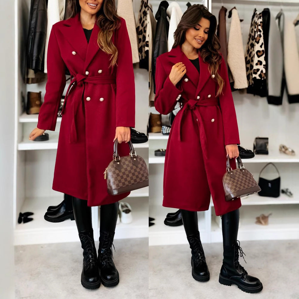 Elegant trench coat for women with adjustable belt and double-breasted Lune London