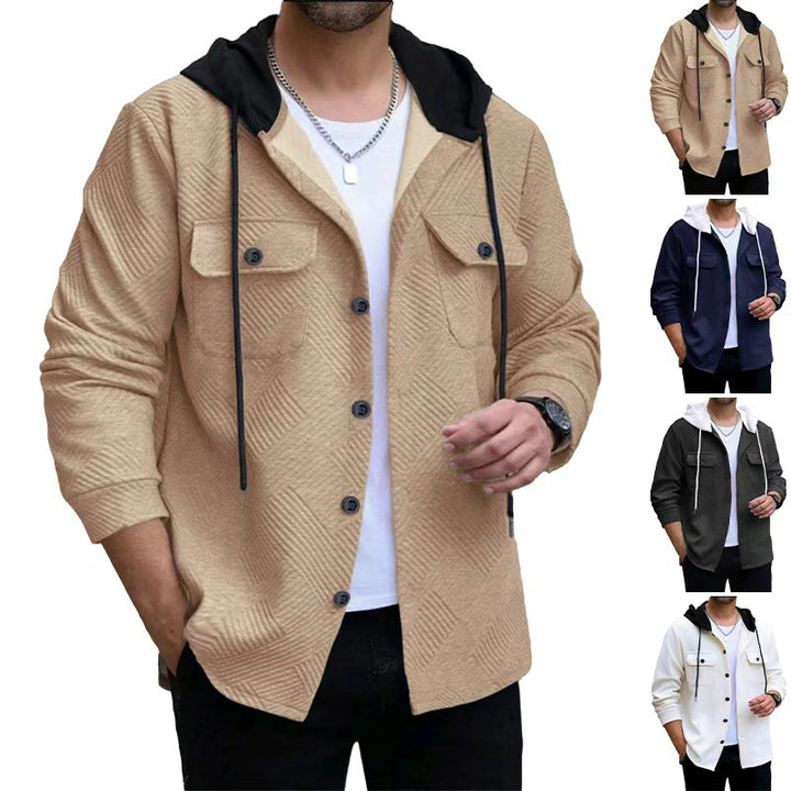 Casual shirt jacket for men with hood function and practical pockets Lune London