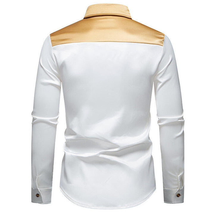 Elegant shirt for men with contrasting collar and button placket Lune London