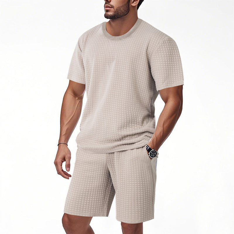 Casual short-sleeved men's set with structured design and practical pockets Lune London