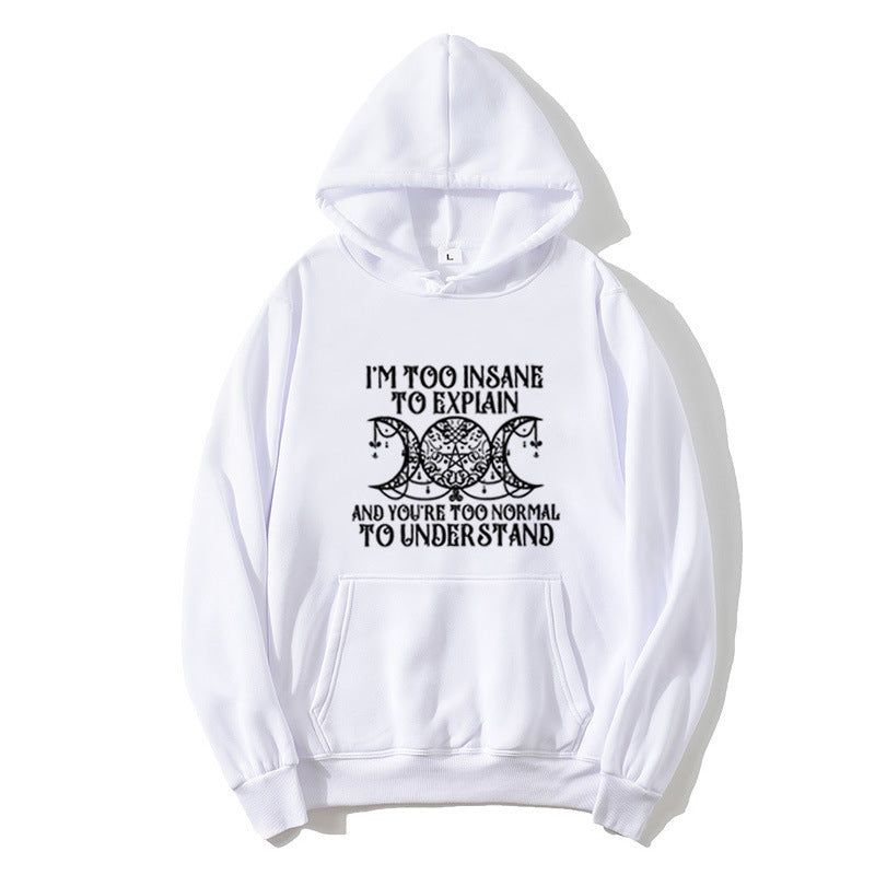 Women's hoodie with creative lettering and cozy fleece lining Chic & Stil
