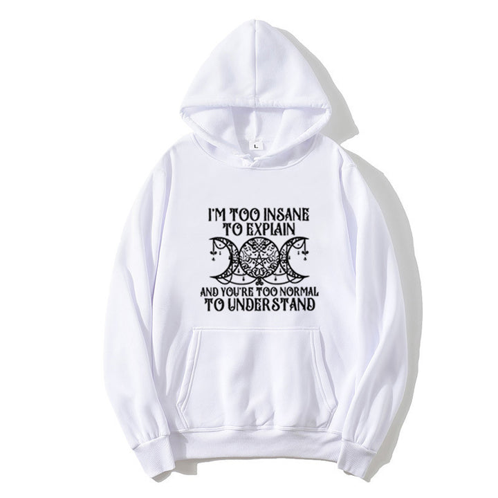 Women's hoodie with creative lettering and cozy fleece lining Chic & Stil