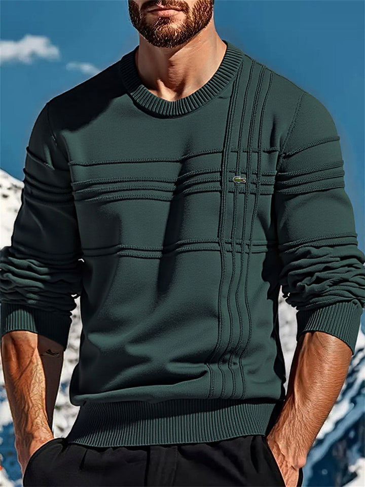 Stylish knitted sweater for men with unique texture details Lune London