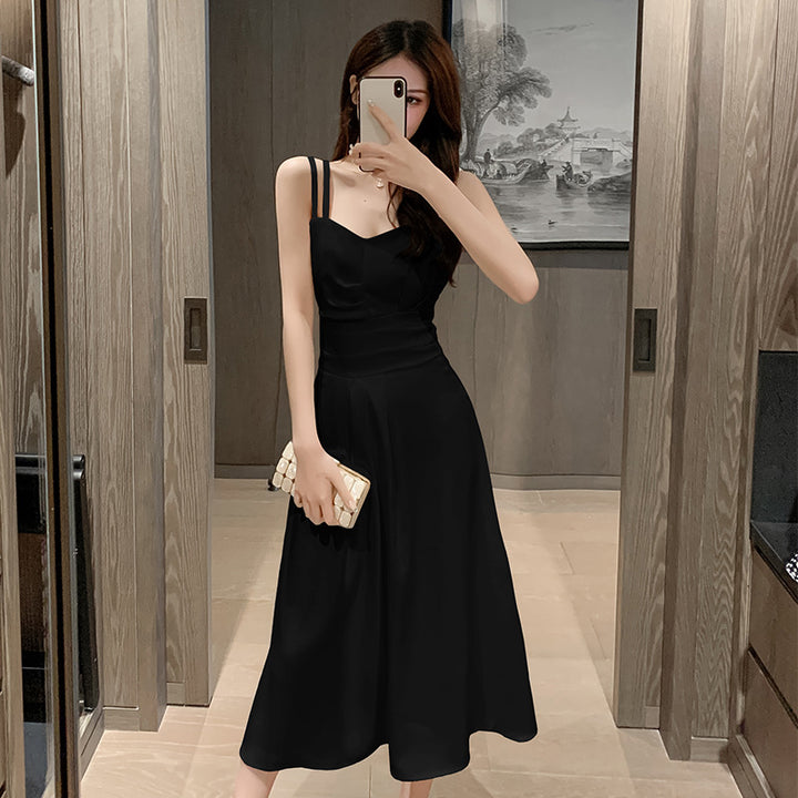 Robe maxi femme à fines bretelles et coupe classique Chic & Stil