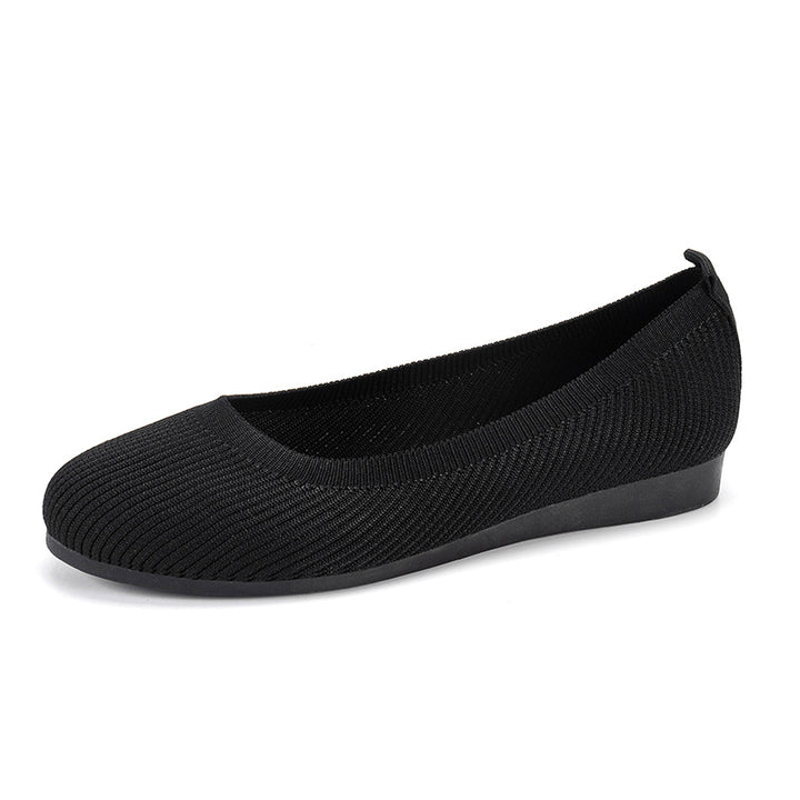 Ladies Comfortable Knitted Ballerinas with Flexible Sole Material Lune London