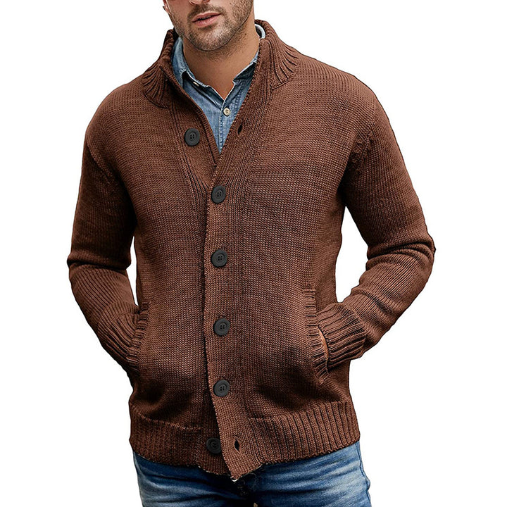 Knitted jacket for men with a modern design and practical pockets Lune London