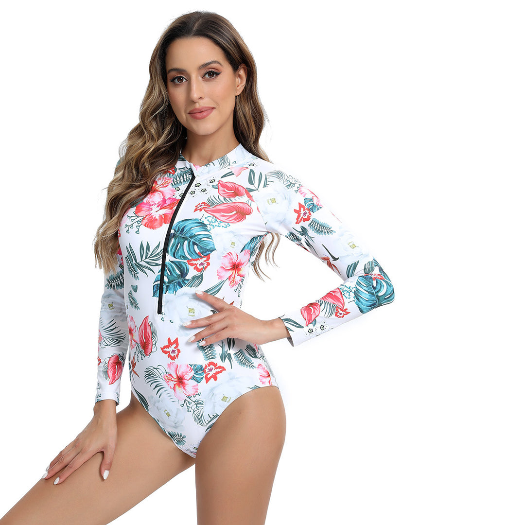 Women's protective swimsuit with zipper and long sleeves Lune London
