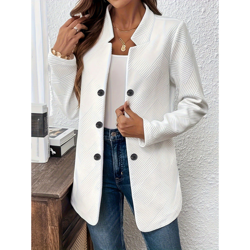 Classic women's blazer with a structured design and modern button details Lune London