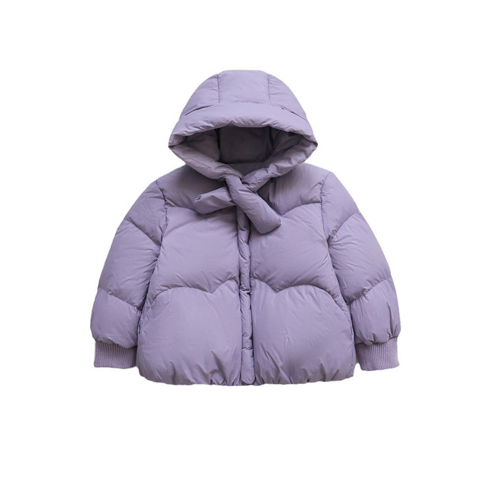 Ladies oversized quilted jacket with hood and high collar Lune London