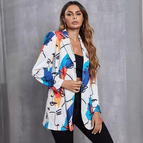 Blazer for women with artistic print and modern cut Lune London