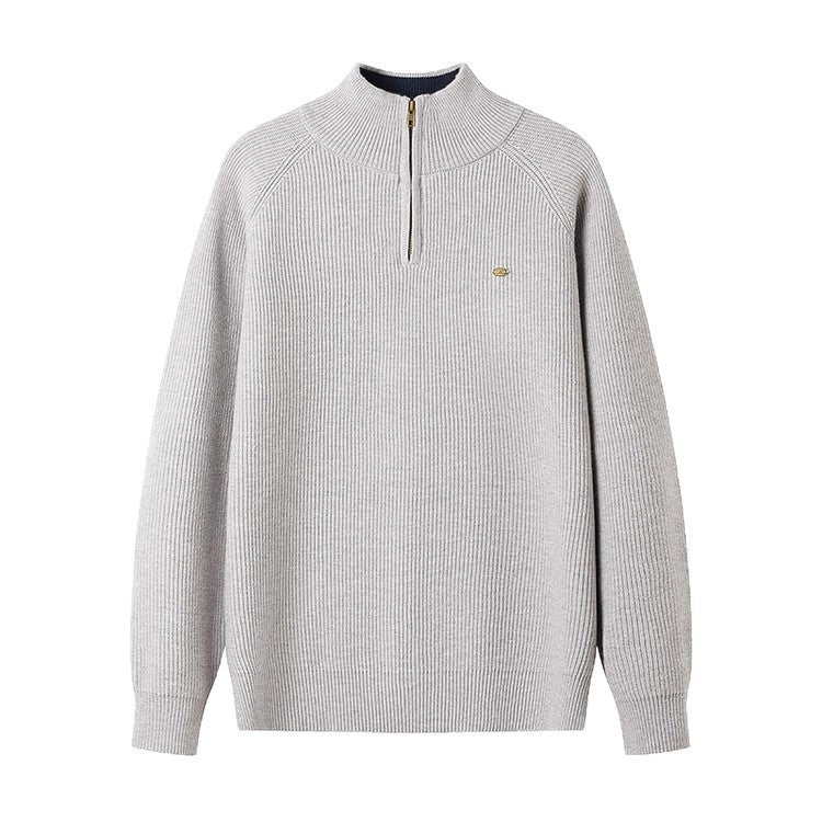 Men's knit sweater with half zipper Lune London