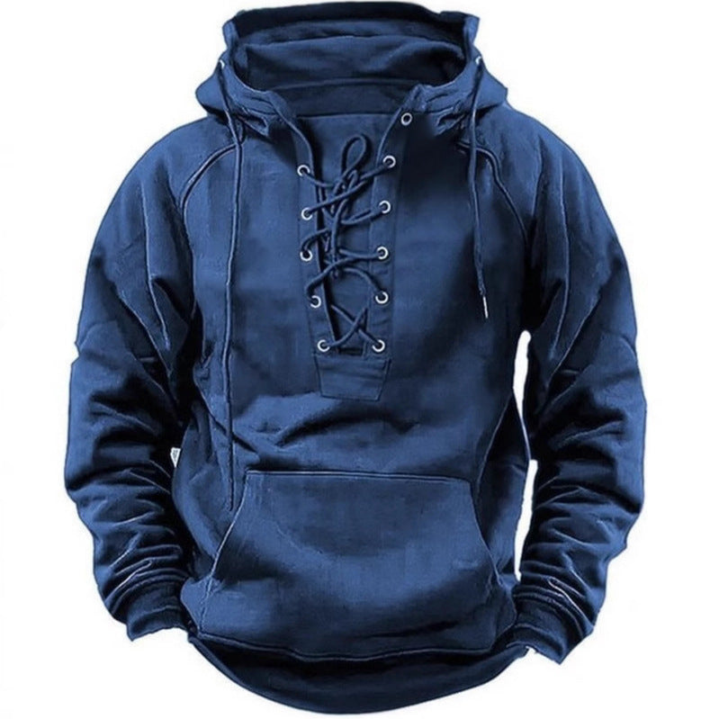 Men's hoodie with trendy lacing and soft inner lining Lune London
