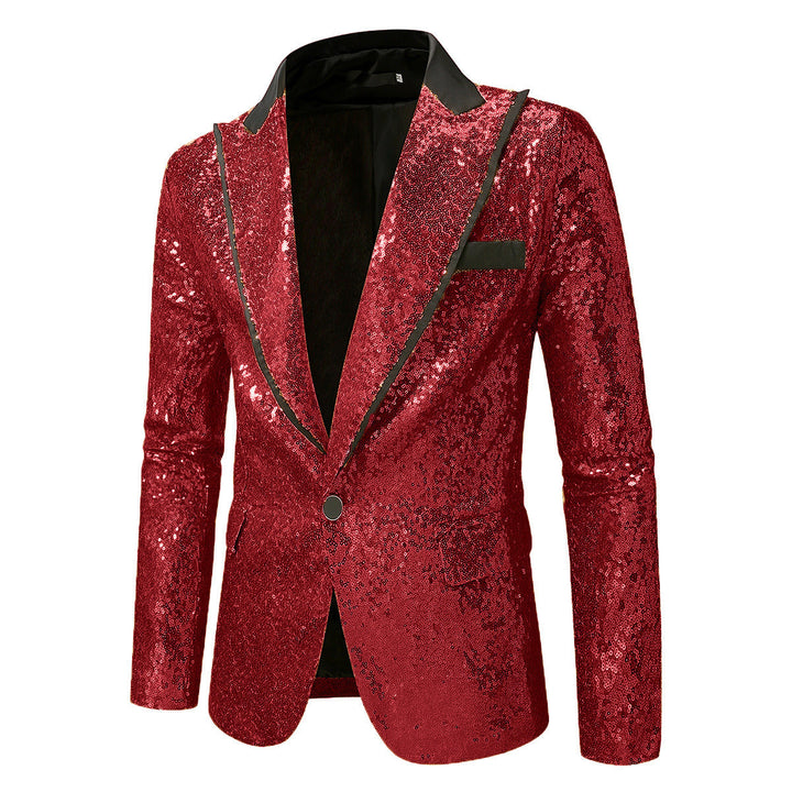 Men's Glittering Tuxedo Blazer Made Of High-Quality Satin Lune London