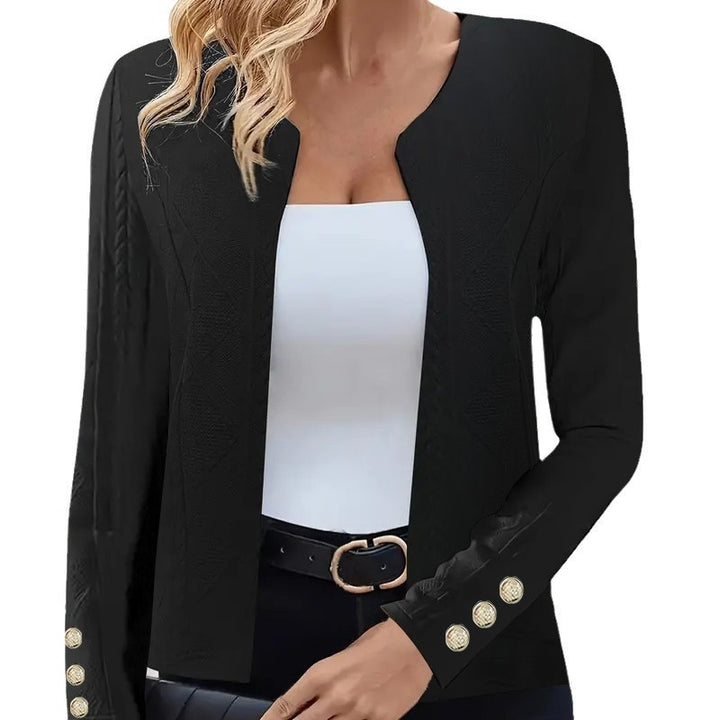 Elegant blazer jacket for women with decorative button details and modern cut Lune London