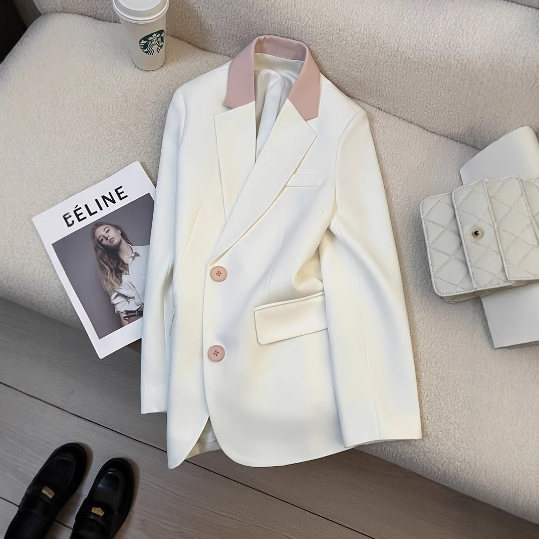 Blazer femme tendance avec col contrastant Chic & Stil