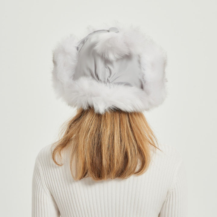 Ladies Fur Winter Hat with Animal Ears and Voluminous Design Lune London