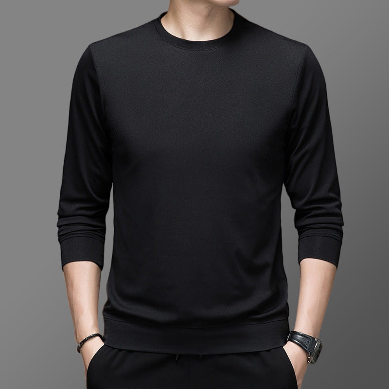 Round pullover for men in high-quality functional material Lune London