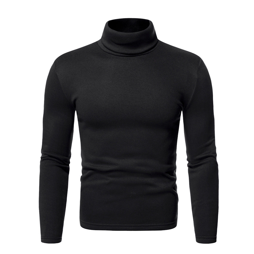 High-quality cotton blend turtleneck sweater for men with a fitted cut Lune London