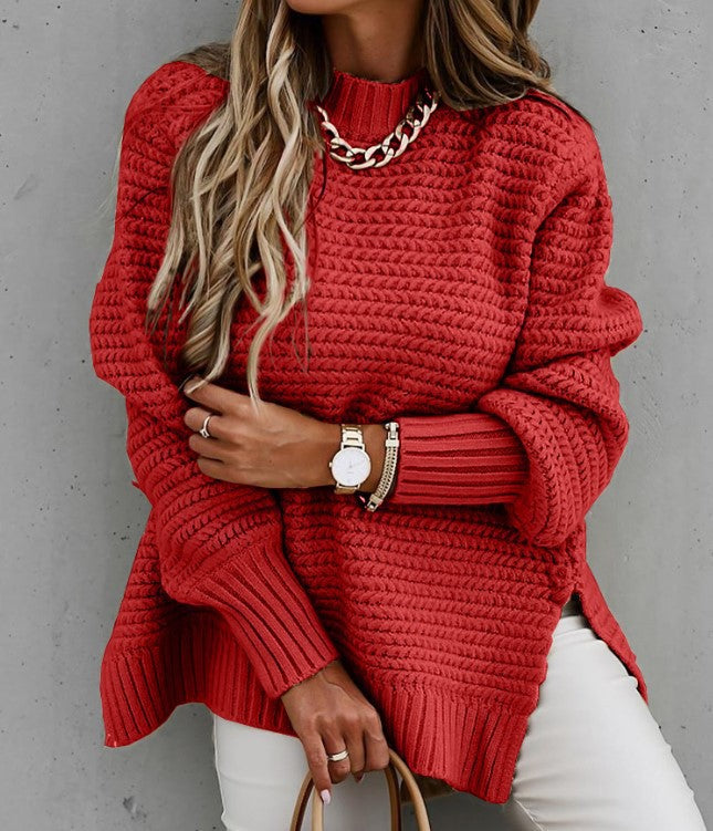 Chunky knit sweater for women with a trendy twisted pattern and a relaxed fit Lune London