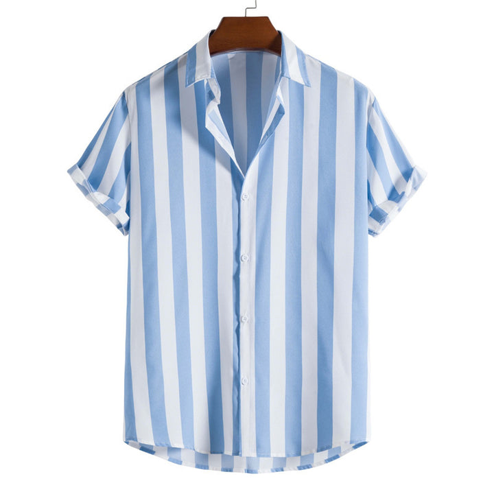 Short sleeve shirt for men with a trendy striped pattern and a comfortable fit Lune London