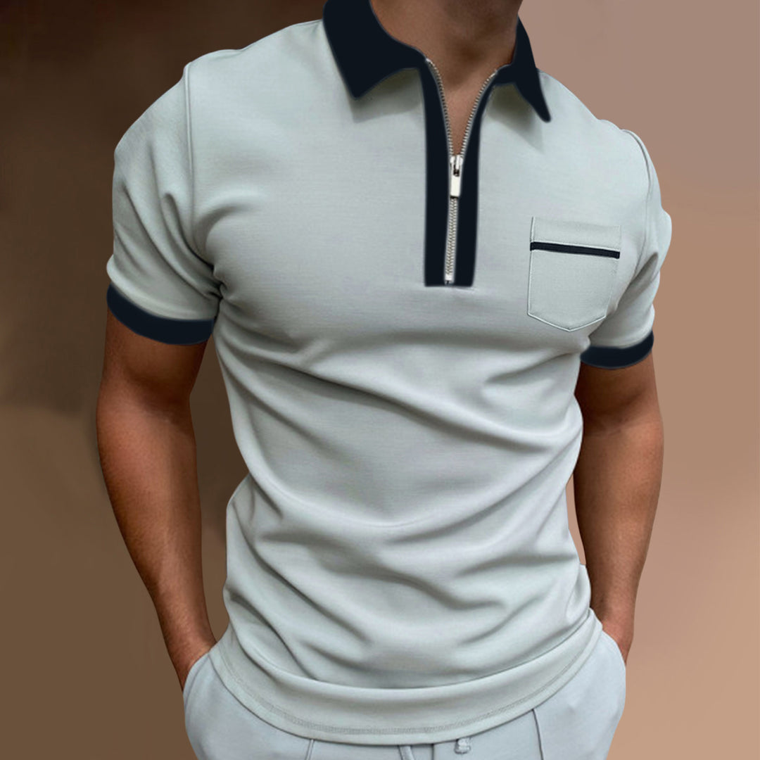 Men's Zip Front Polo Chic Lune London