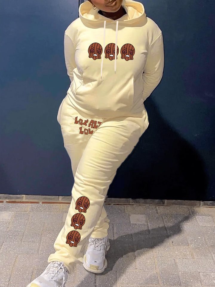 Women's hoodie set with custom graphic print and comfortable fit Lune London