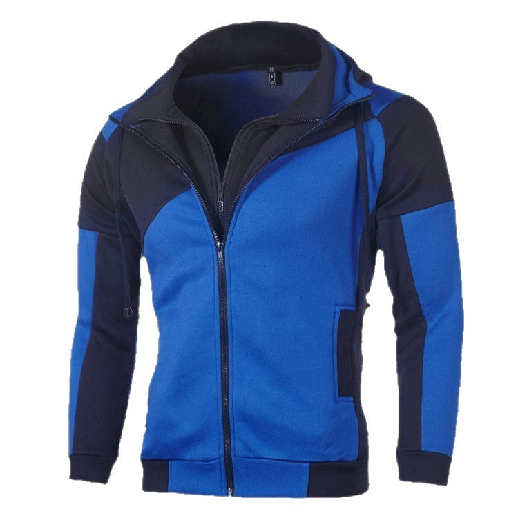 Men's sports jacket with an innovative patchwork design and hood Lune London