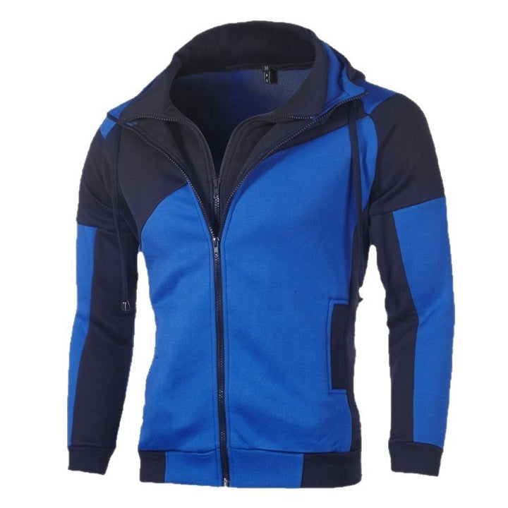 Men's sports jacket with an innovative patchwork design and hood Lune London