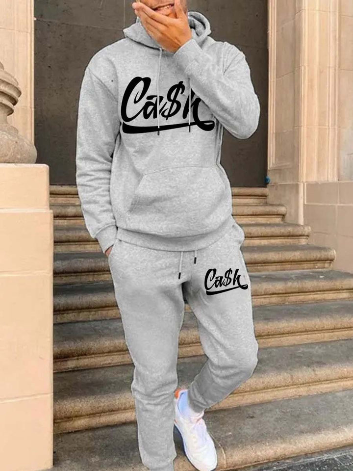 Women's sporty hoodie and jogger pants set with catchy inscription Lune London