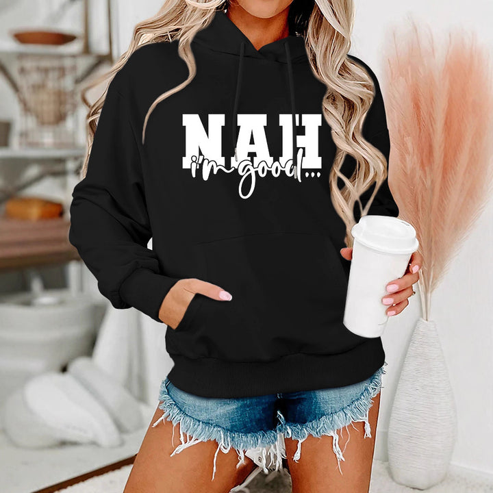 Sweat à capuche pour femmes avec lettrage motivant et coupe confortable Chic & Stil