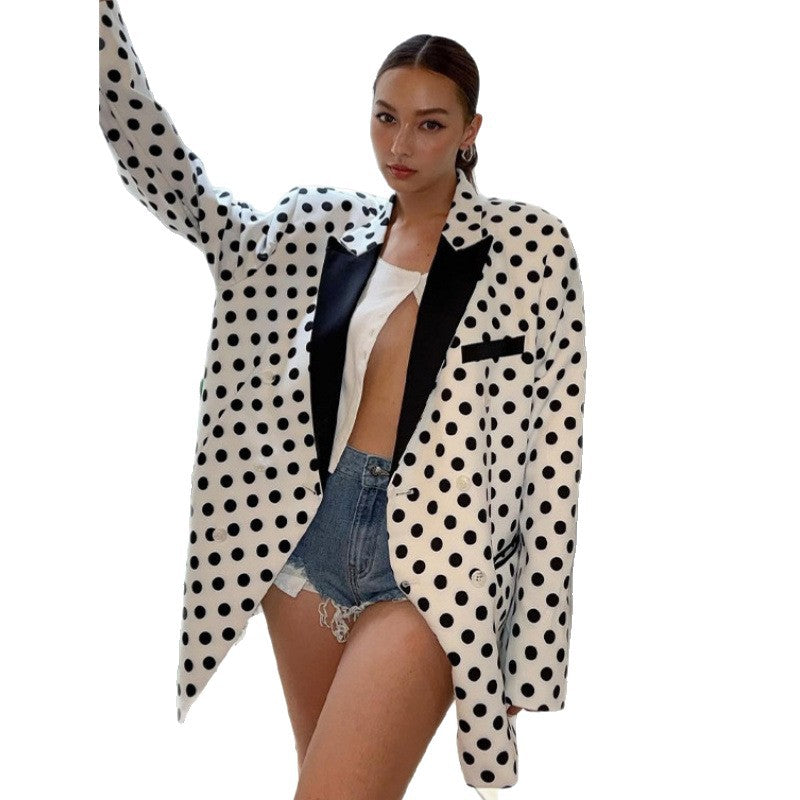 Oversized jacket for women with polka dots Lune London