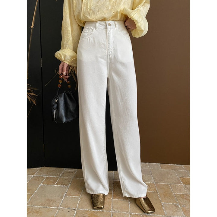 Women Fashion Wide Cut Jeans Trousers Chic & Stil