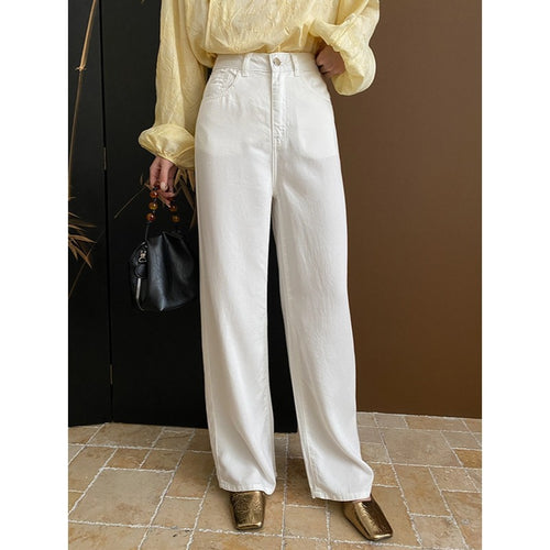Women Fashion Wide Cut Jeans Trousers Chic & Stil