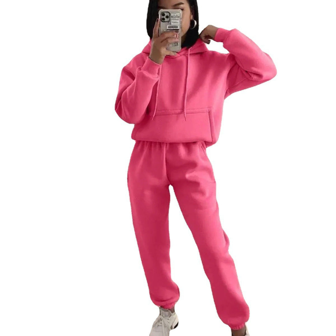 Women Comfortable Fleece Hoodie and Jogging Pants Set Lune London