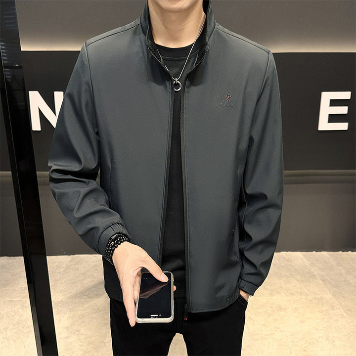 Sporty transition jacket for men with high collar Lune London