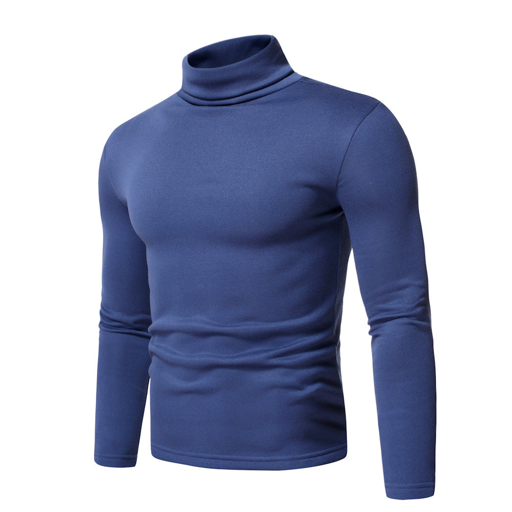 High-quality cotton blend turtleneck sweater for men with a fitted cut Lune London