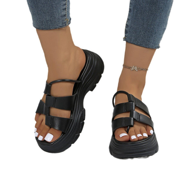 Comfortable strap sandals for ladies with trendy profile and non-slip sole Lune London