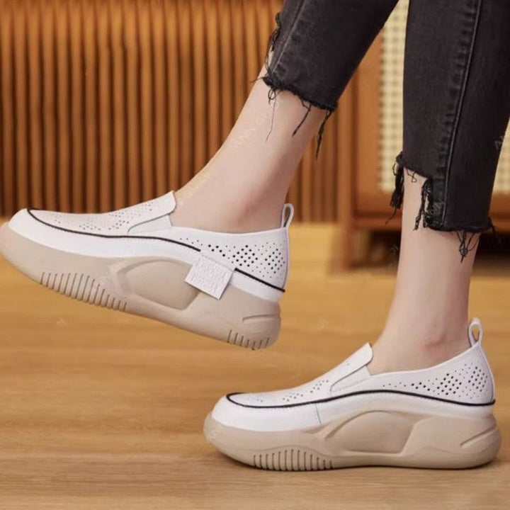 Lune London perforated slip-on sneakers for women
