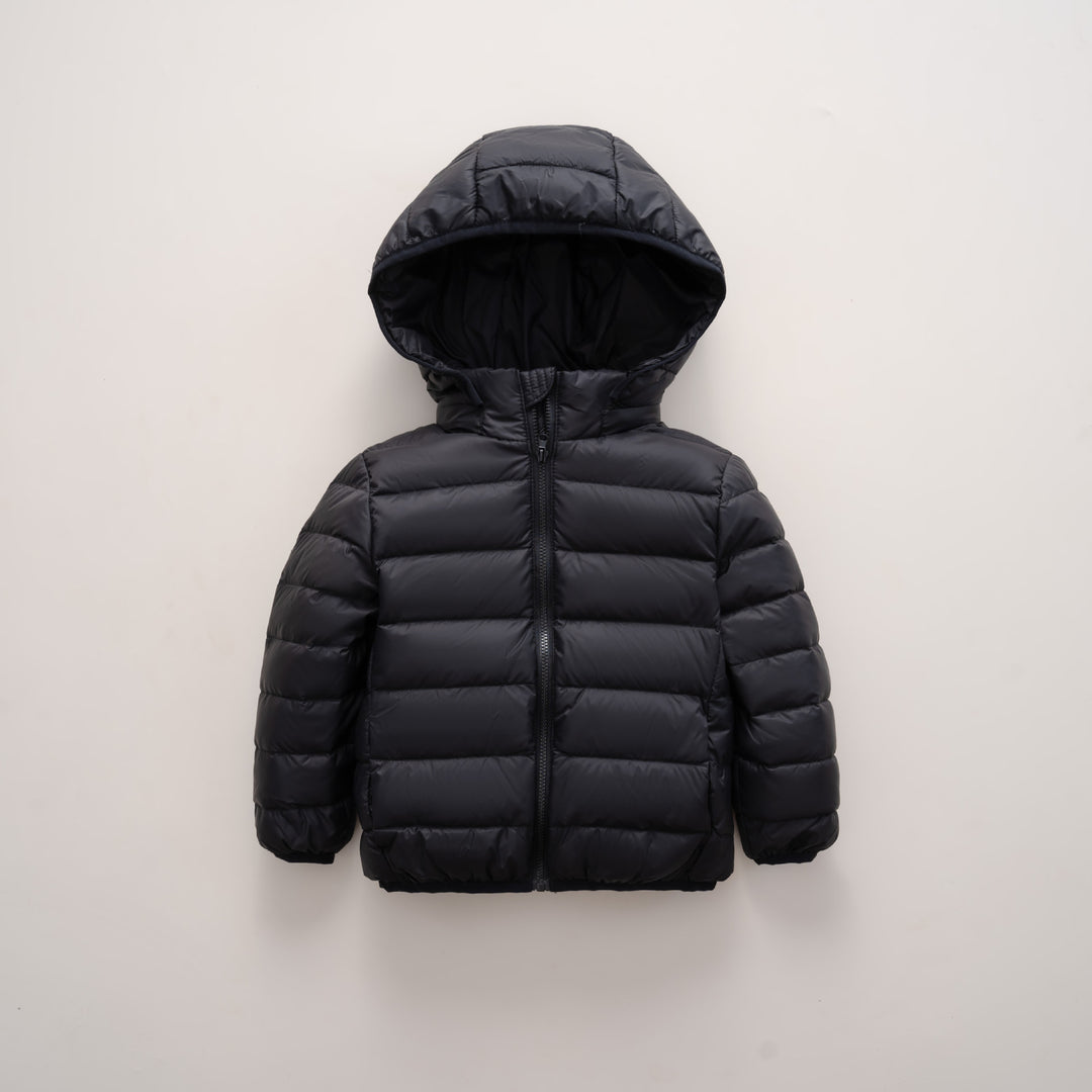 Ladies warm quilted jacket with hood Lune London