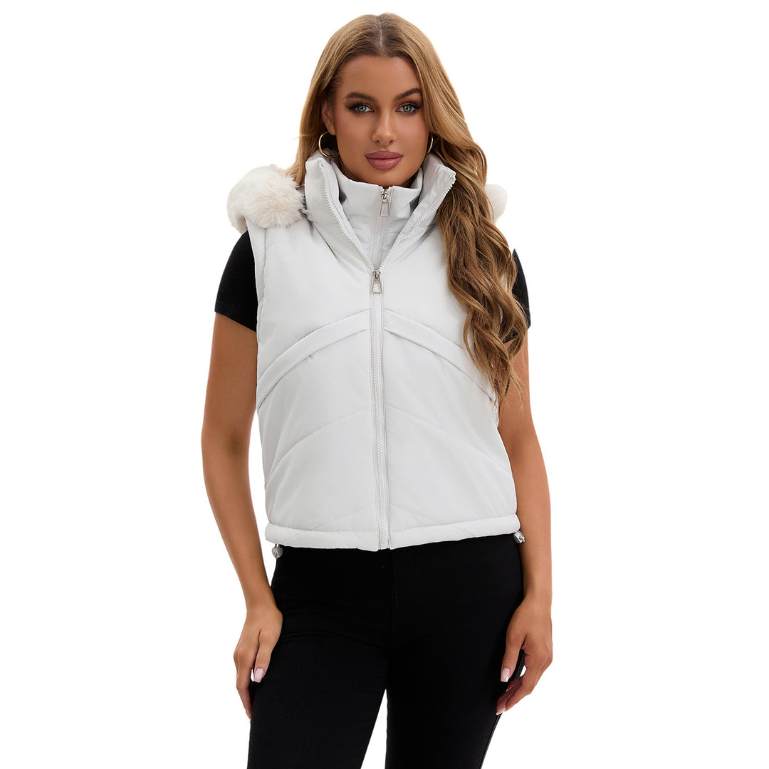 Reversible women's jacket with removable hood and faux fur from Lune London
