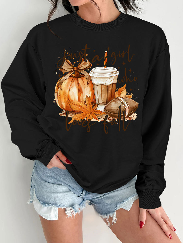 Sweatshirt pour femmes avec motif d'automne et impression inspirante Chic & Stil