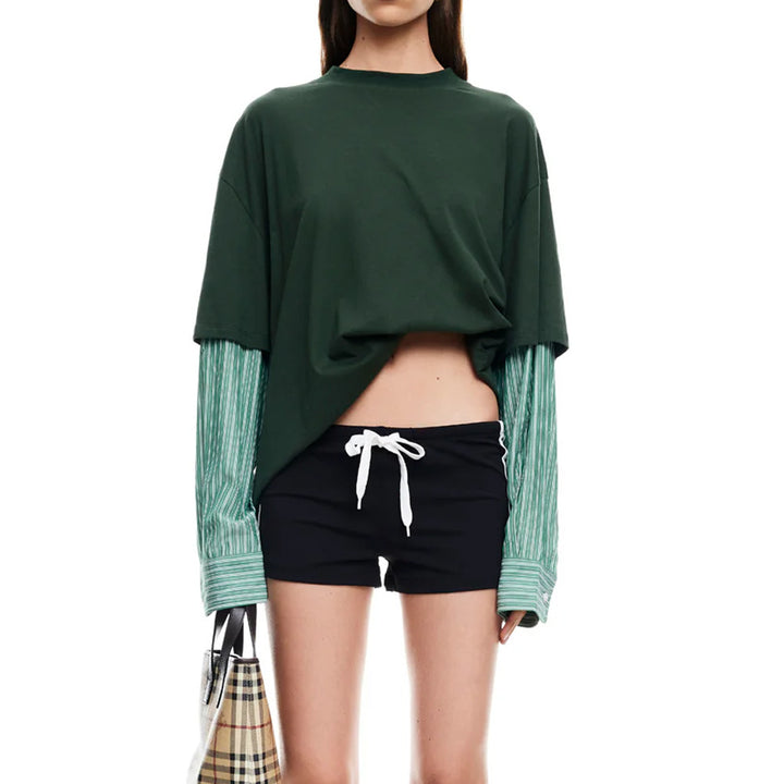 Modular T-shirt for women with unique sleeve details Lune London
