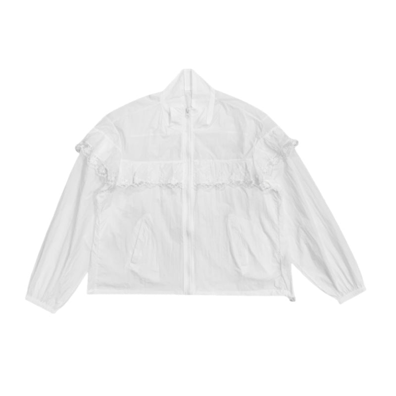 Veste de transition élégante pour femmes avec détails en volants Chic & Stil
