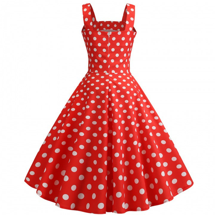 Robe swing pour femmes à pois et silhouette cintrée Chic & Stil