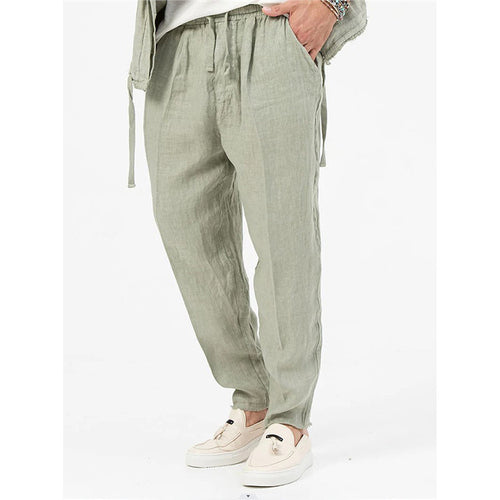 Light summer pants for men with elastic waist and side pockets Lune London