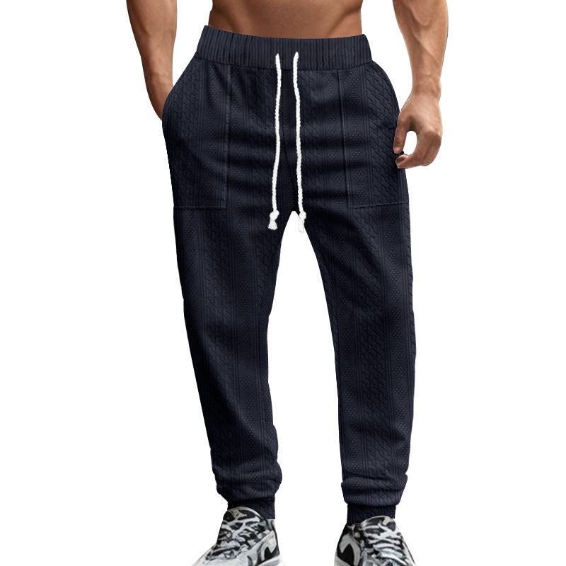Men's leisure pants with a structured design and practical side pockets Lune London