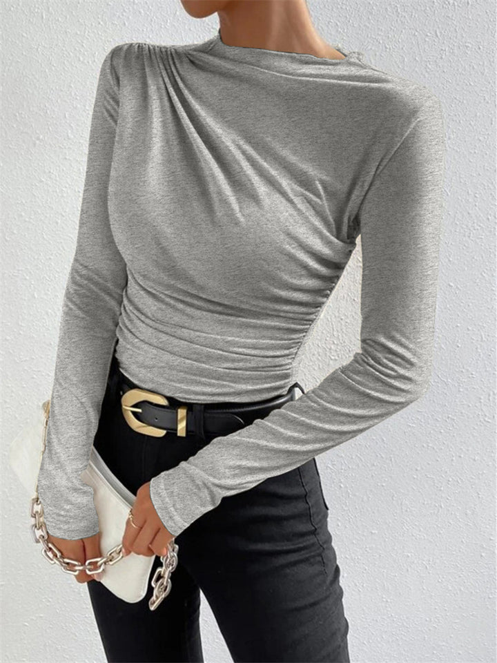 Ladies elegant long sleeve t-shirt with refined chic and style