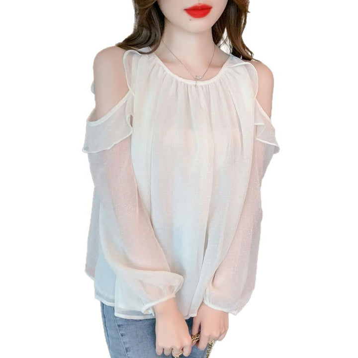 Blouse femme avec design off-shoulder et détails volants Chic & Stil